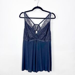 Soma Black Lace Sleeveless Pajama Cami Top